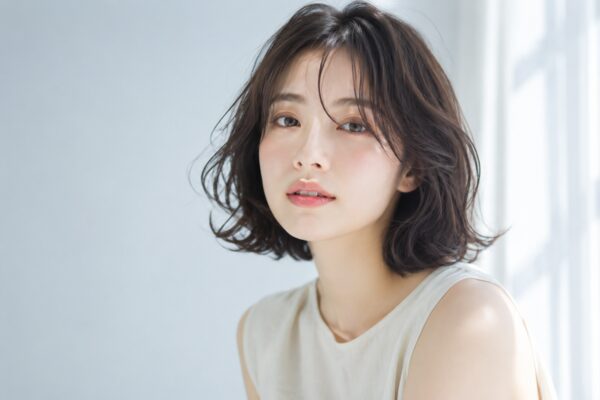 伊万里の美容室Merph Hair Designをイメージしたナチュラルなショートボブの女性