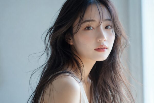 伊万里の美容室Merph Hair Designをイメージしたナチュラルウェーブのミディアムヘア女性