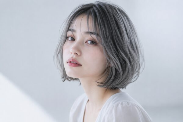 伊万里の美容室Merph Hair Designをイメージしたふんわりウェーブのミディアムヘア女性